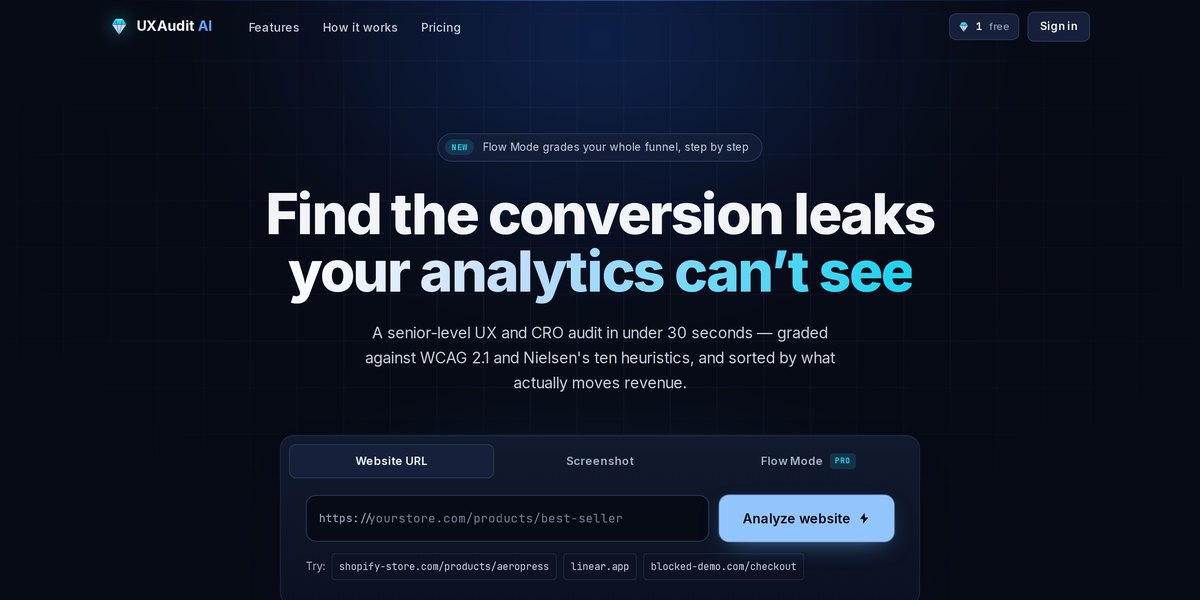 UXAudit AI — screenshot