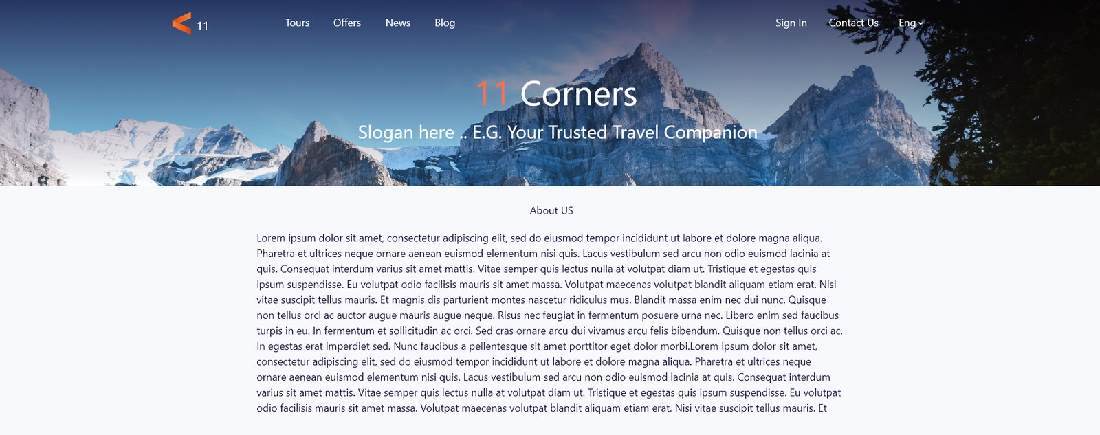 11 Corners — One card, and a ribbon when the client needs one