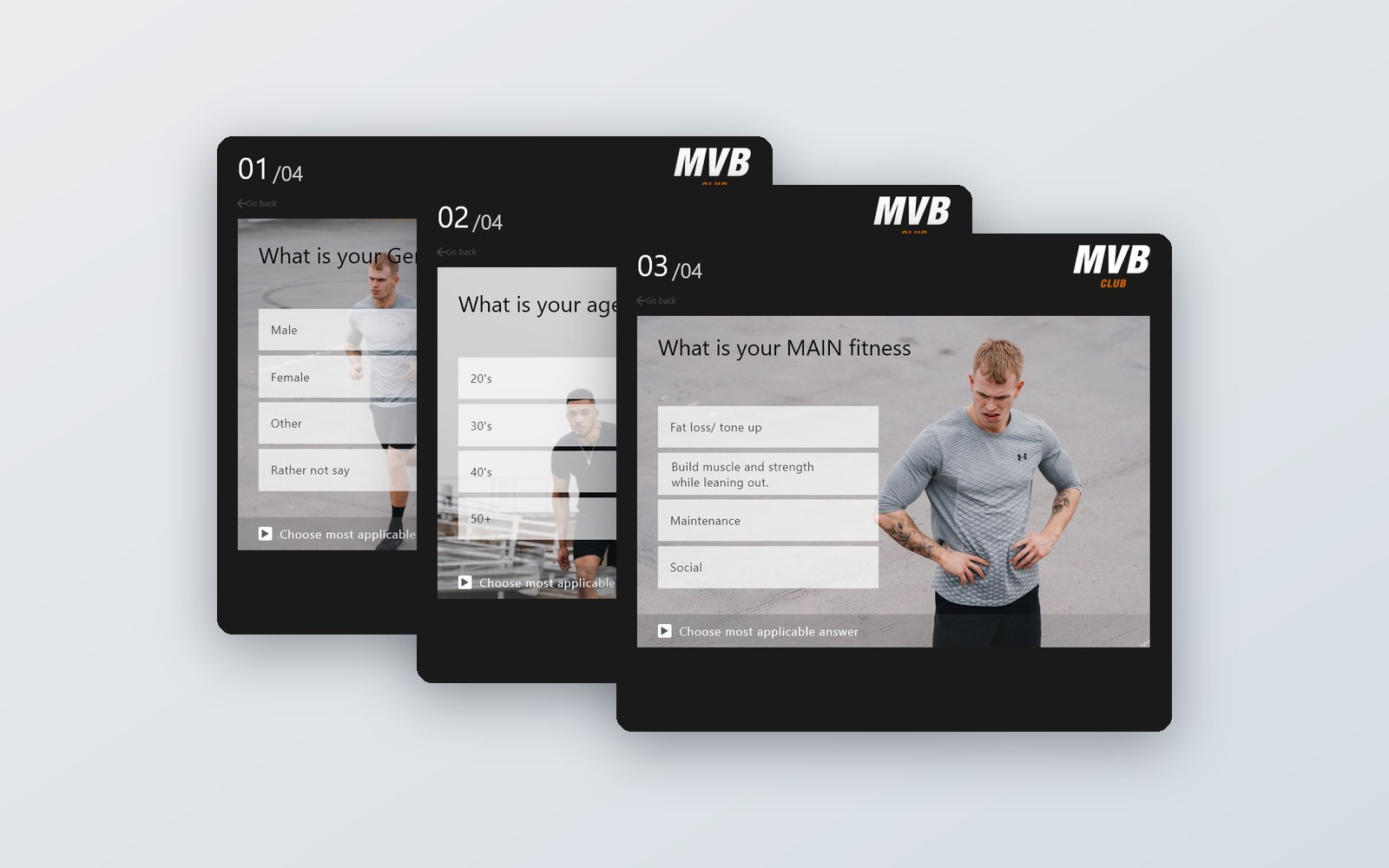 MVB Club Quiz — interface design