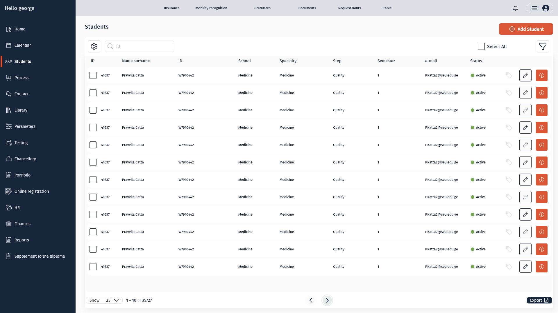 SEU · Registry — A register built for finding one person